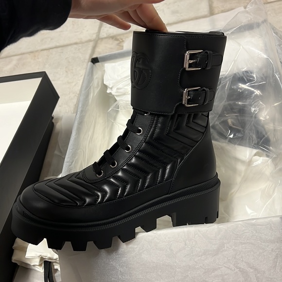 Lightly Used Gucci Frances Combat Boots - Picture 9 of 9